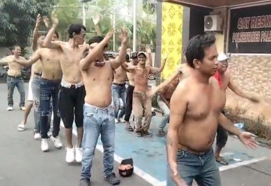 30 Pria Diduga Preman Diamankan di Palembang, Satu Bawa Sajam Diproses Hukum