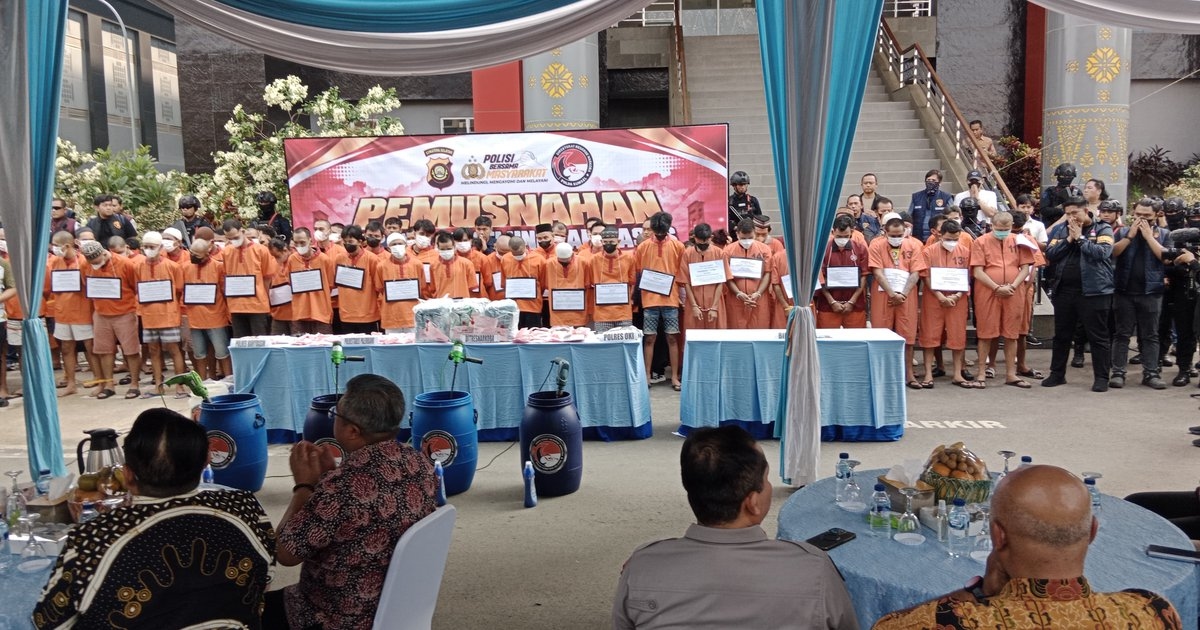 Polda Sumsel Musnahkan 36,4 Kg Sabu Selama Oktober 2026, 87 Orang Jadi Tersangka