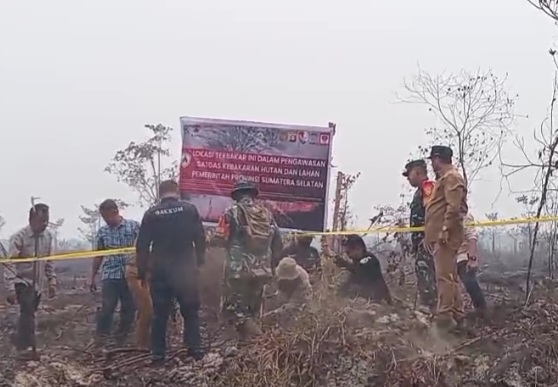 Lahan Terbakar 120 Hektare di Banyuasin Disegel, PT SIP Disorot