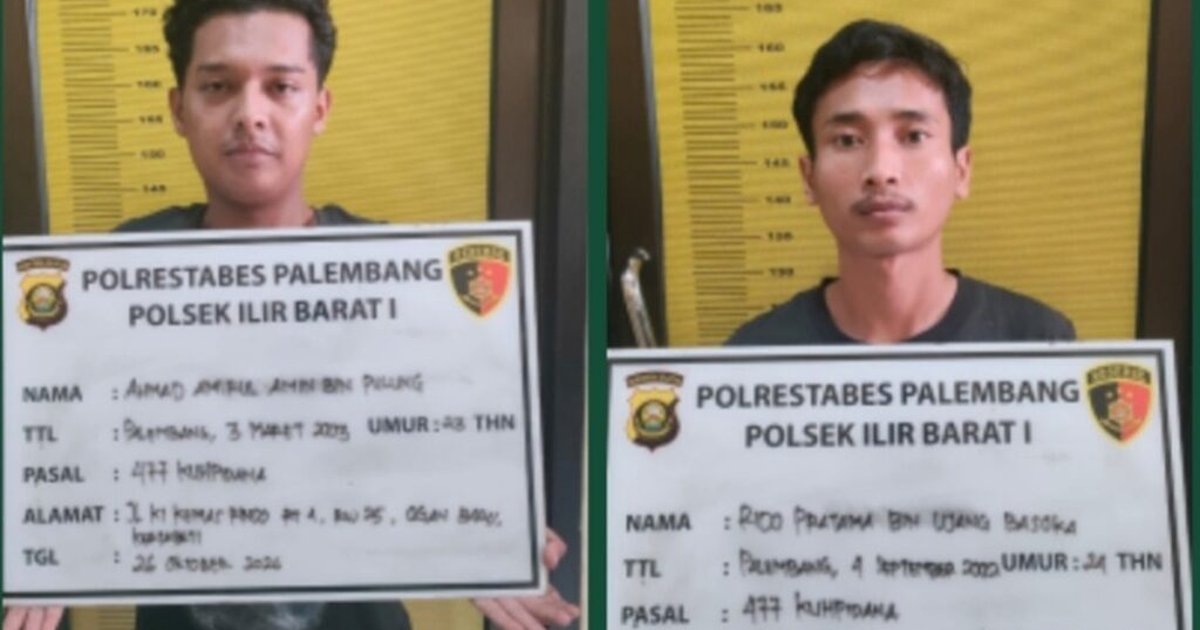 Dua Pemuda Curi iPhone 17 di Palembang, Korban Rugi Rp17 Juta