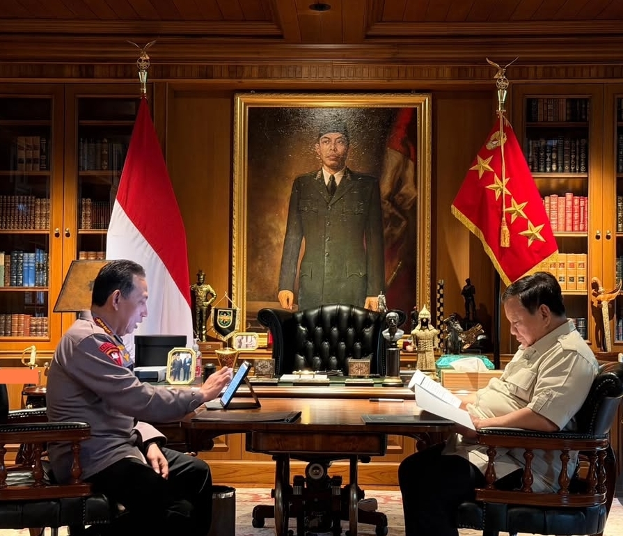 Isi Pertemuan Empat Mata Presiden Prabowo dengan Kapolri Jendral Polisi Listyo Sigit di Hambalang