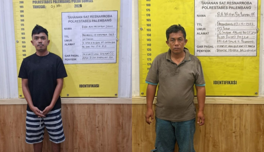 Buang Sabu ke Tanah, Dua Pengedar di Palembang Tetap Ditangkap Polisi
