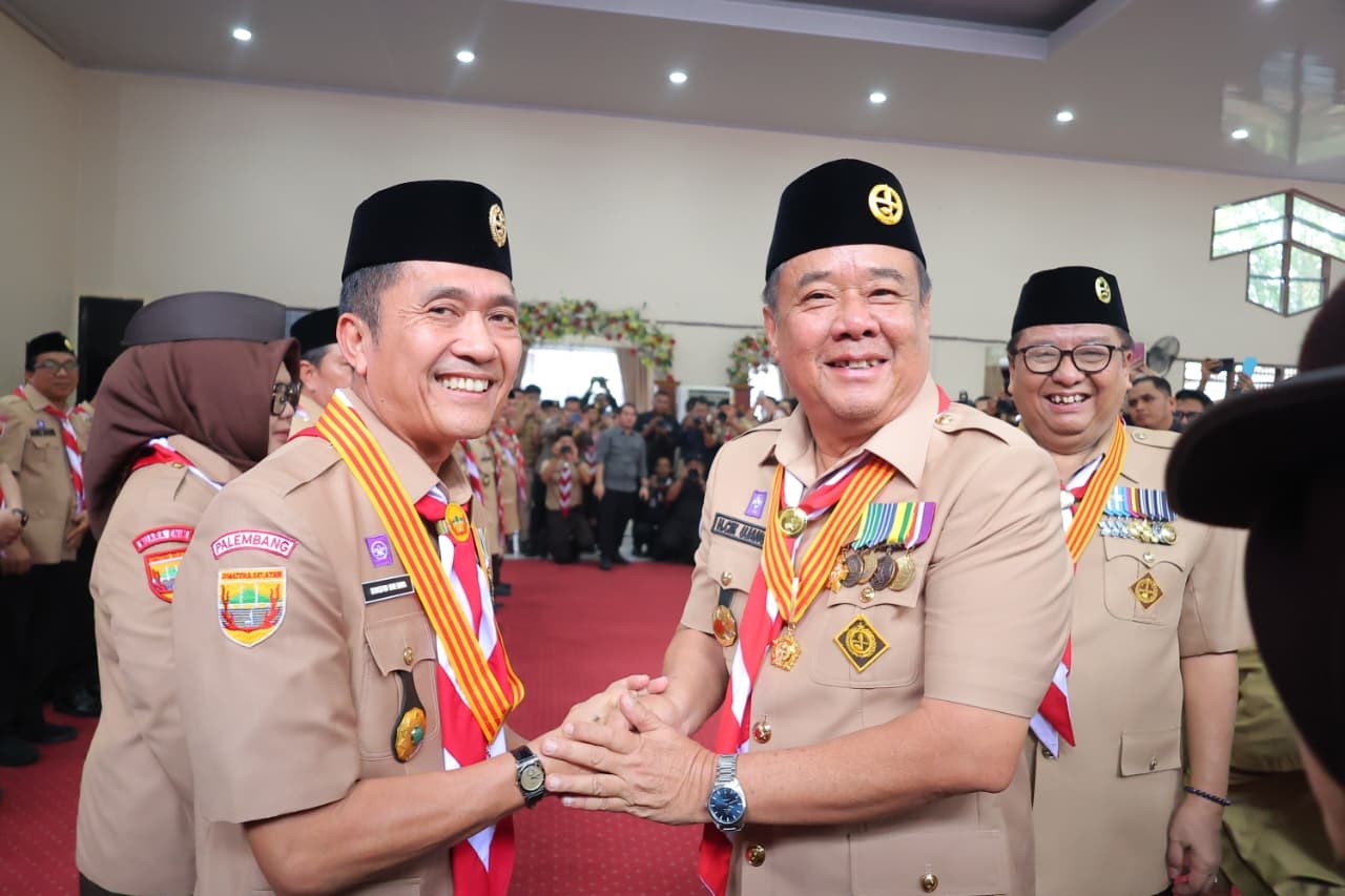 Wali Kota Palembang Ratu Dewa Raih Lencana Melati, Dorong Pramuka Perkuat Karakter Generasi Muda