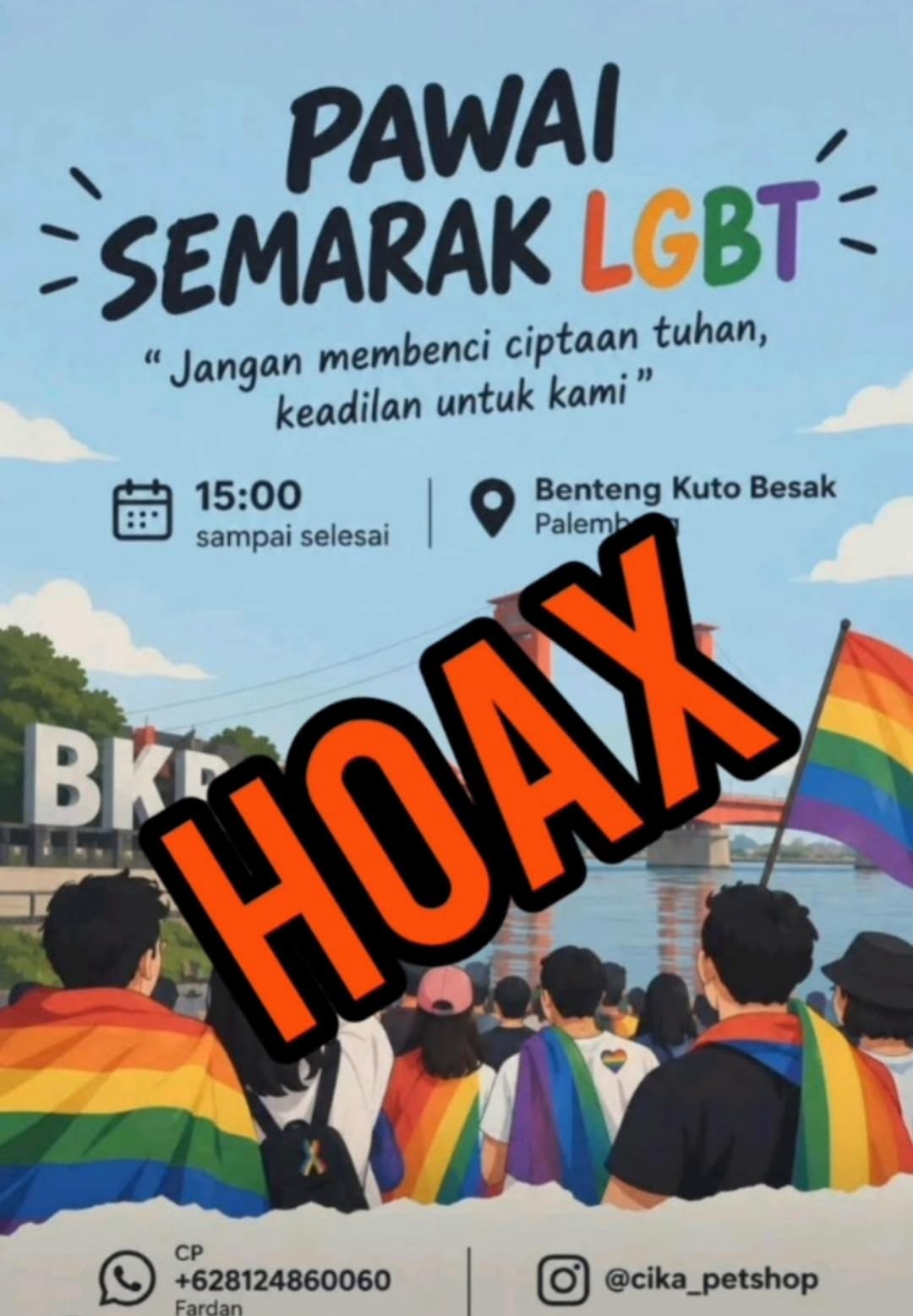Heboh Flyer Pawai LGBT di BKB Palembang, Polisi Tegaskan Hoaks