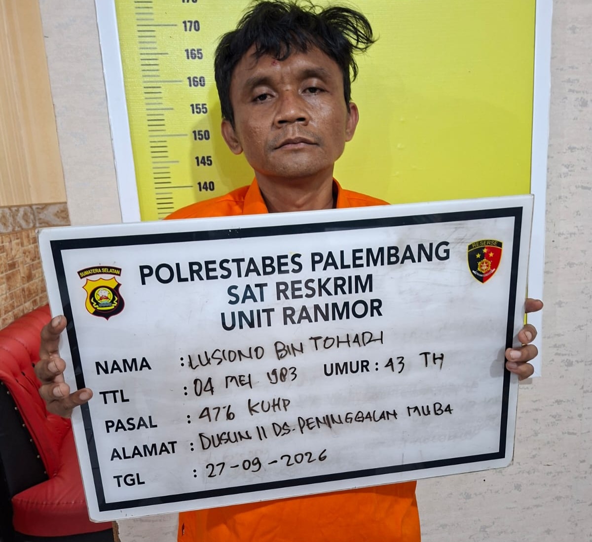 Minta Diantar Ambil Pakaian, Pria Ini Malah Bawa Kabur Motor Korban di Palembang