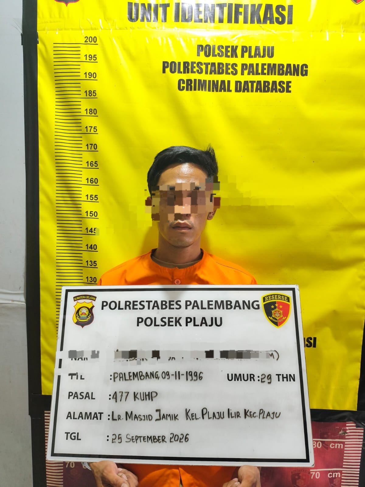 Ruang Guru SMP Muhammadiyah 3 Palembang Dibobol, Polisi Tangkap Pria 29 Tahun