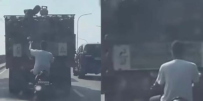 Viral Aksi Bajing Loncat Sasar Truk Bermuatan Elpiji di Palembang