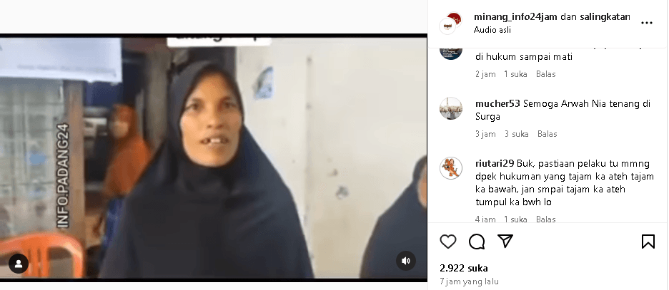 Ibu Gadis Penjual Gorengan di Padang Minta Pelaku Dihukum Mati: Anak Saya Oktober Mau Kuliah