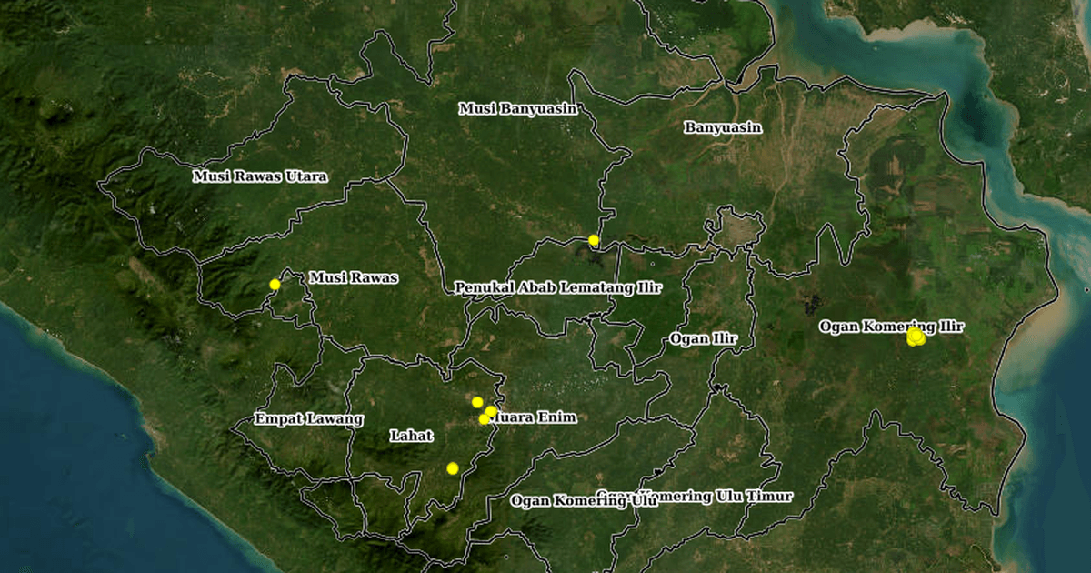 Hotspot Karhutla di Sumsel Turun Drastis Usai Diguyur Hujan, OKI Masih Mendominasi