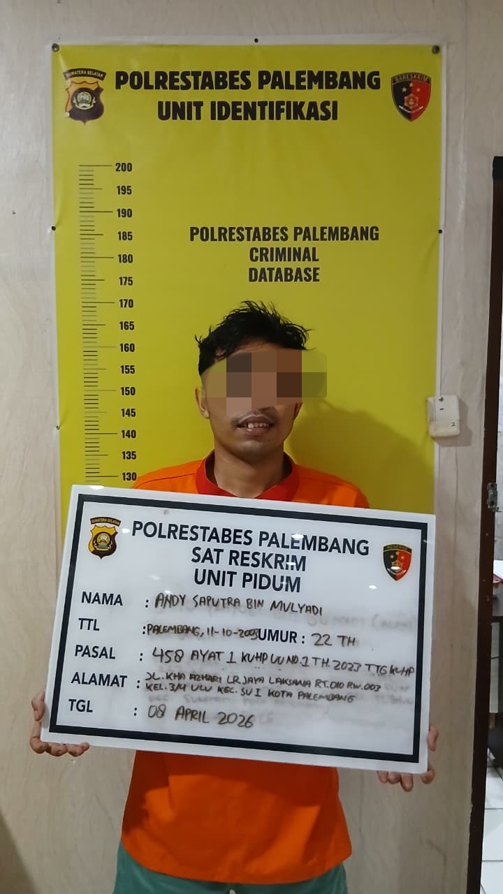 Pelaku Pembunuhan di Palembang Ditangkap di Jambi Usai Buron Hampir Sebulan