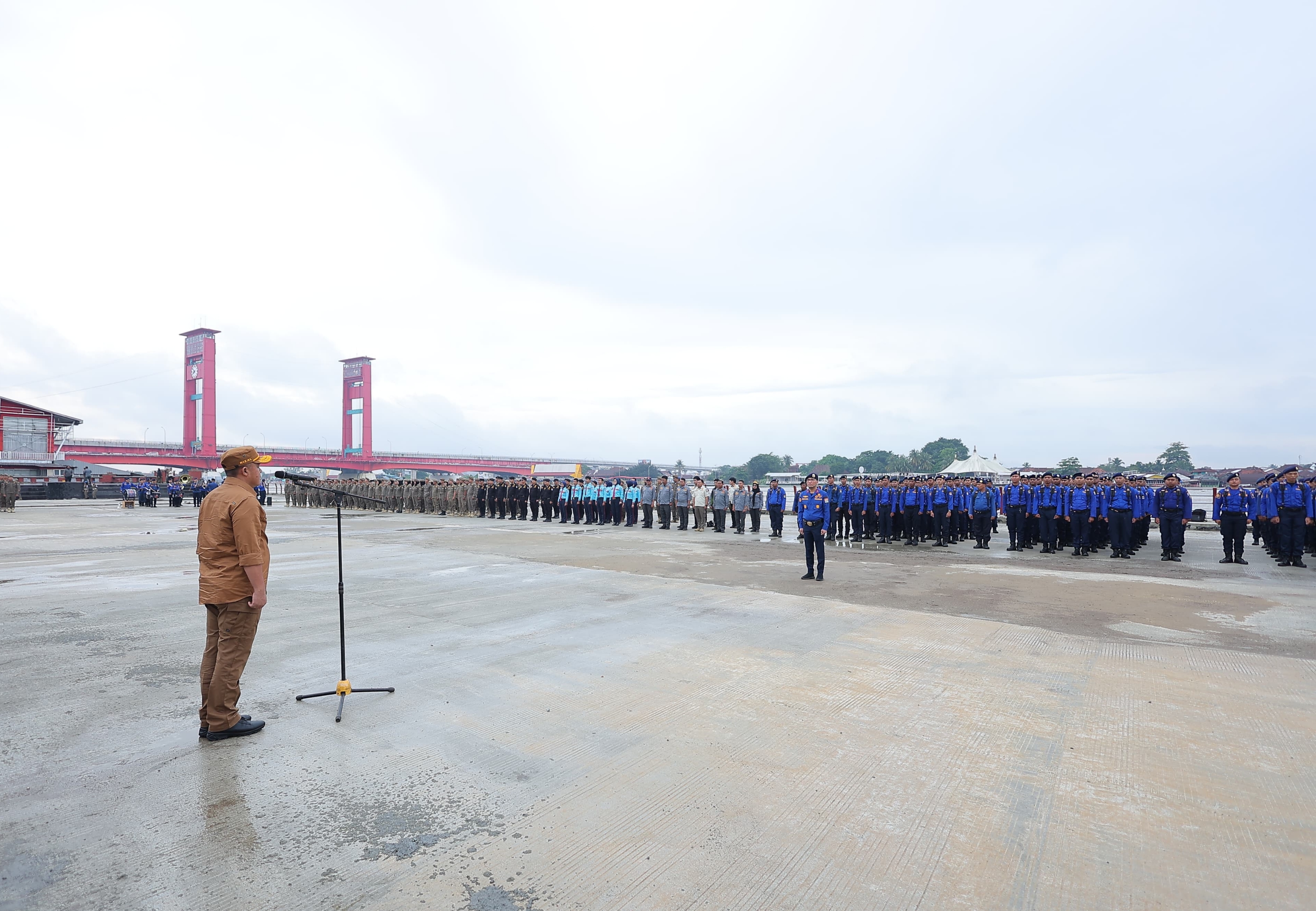 Jelang HUT Nasional Tiga Institusi, Palembang Matangkan Kesiapan Pasukan