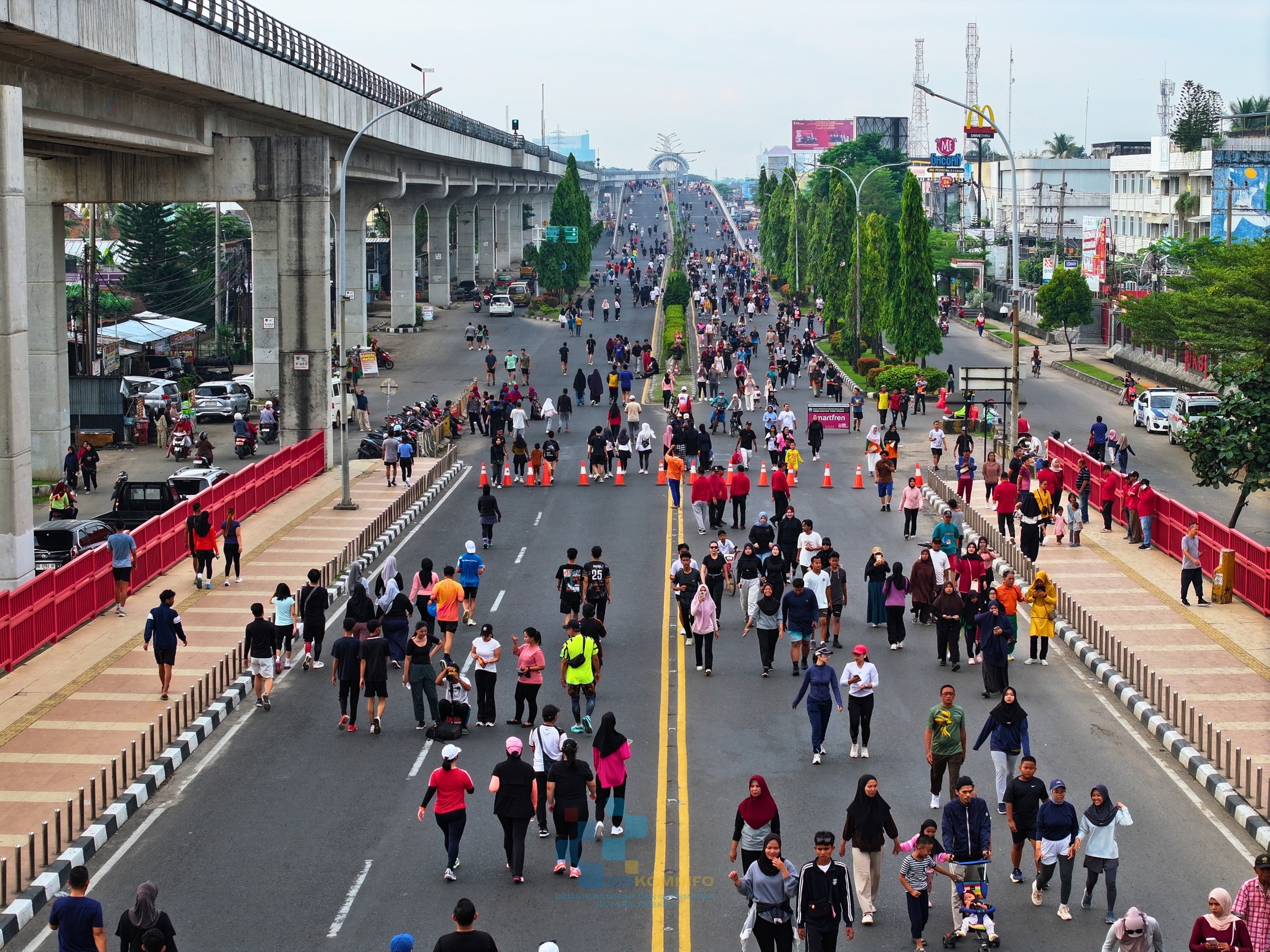Uji Coba Kedua CFD Palembang Berjalan Lancar, Antusias Warga Meningkat