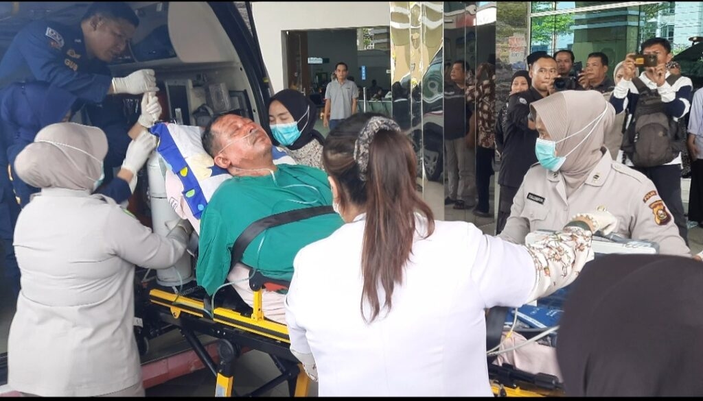 Korban Selamat Kecelakaan Maut Bus ALS Dievakuasi Pakai Helikopter ke Palembang