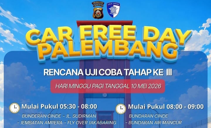 Jadwal Terbaru Uji Coba CFD Palembang Tahap III, Pemkot Siapkan dengan Skema Berbeda
