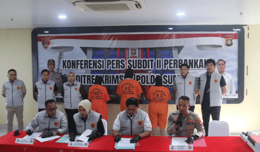 Polda Sumsel Bongkar Dugaan Kredit Fiktif Rp90 Miliar, 15 Orang Jadi Tersangka