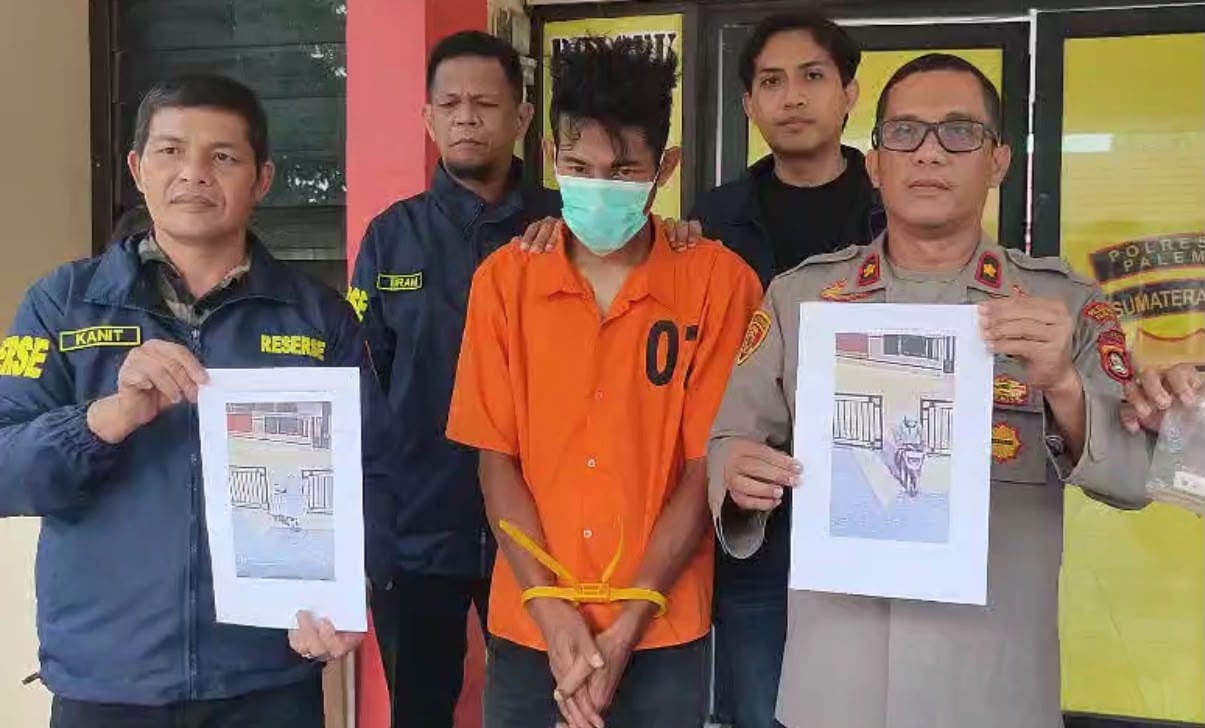 Pencuri Pintu Aluminium di Kantor Kementerian Haji dan Umrah Palembang Ditangkap Polisi
