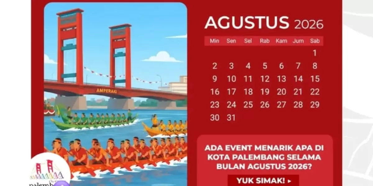12 Event di Palembang Agustus 2026, Ada Festival Perahu Bidar dan Pesta Panjat Pinang