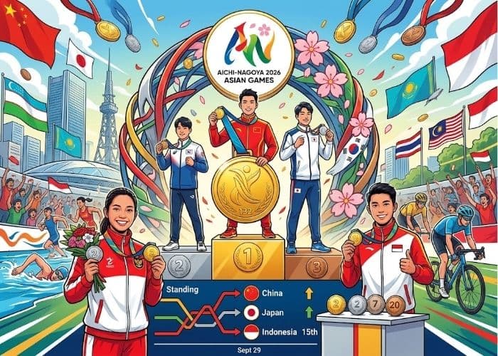 Update Klasemen Asian Games 2026 Hari Ini: Indonesia Tambah 3 Medali Tapi Turun Peringkat