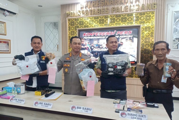 6,5 Kilogram Sabu-Sabu Diamankan Polrestabes Palembang Setelah Gerebek Kampung Narkoba