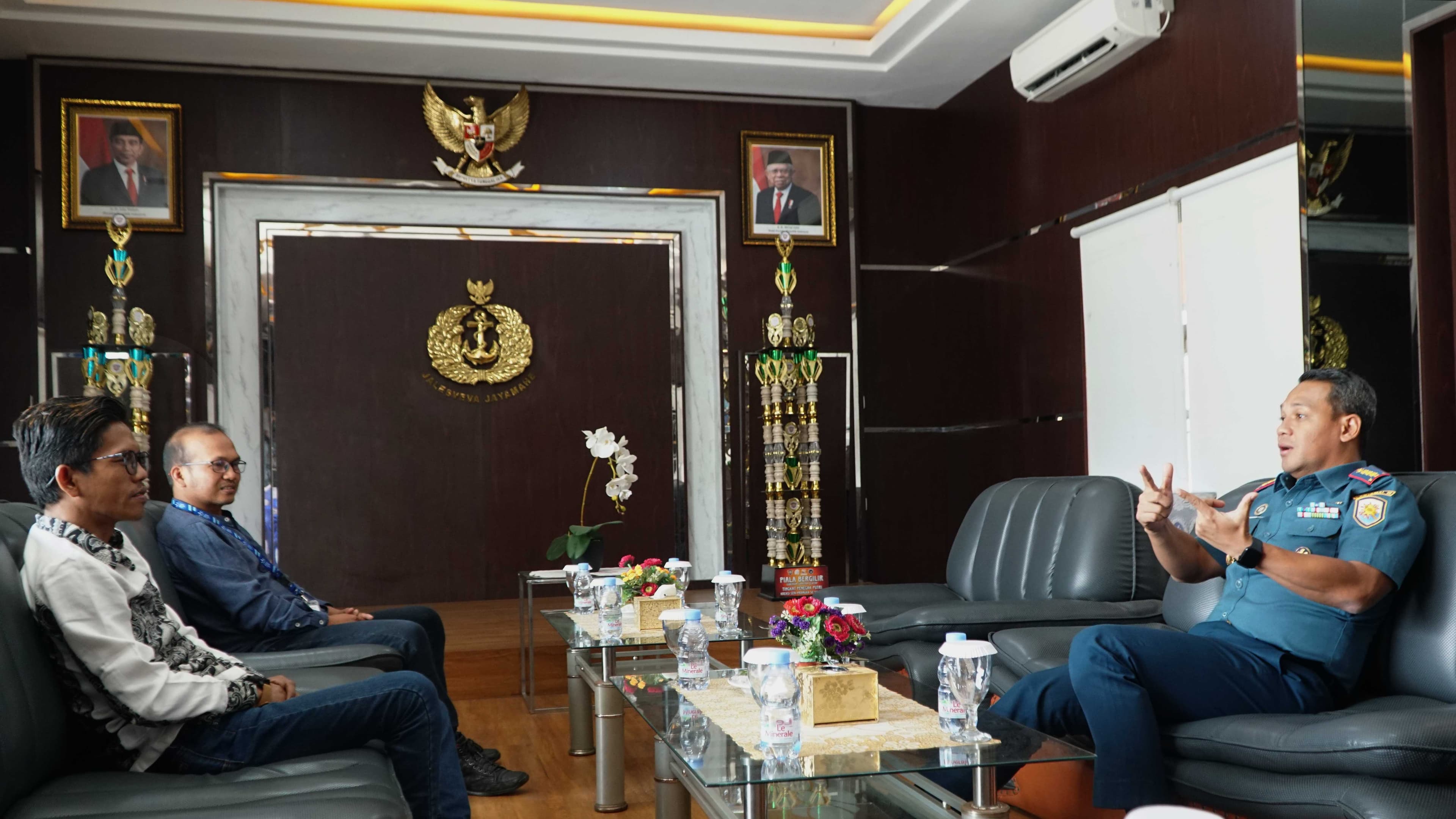 Audensi Akurat.co Sumsel dengan Lanal Palembang