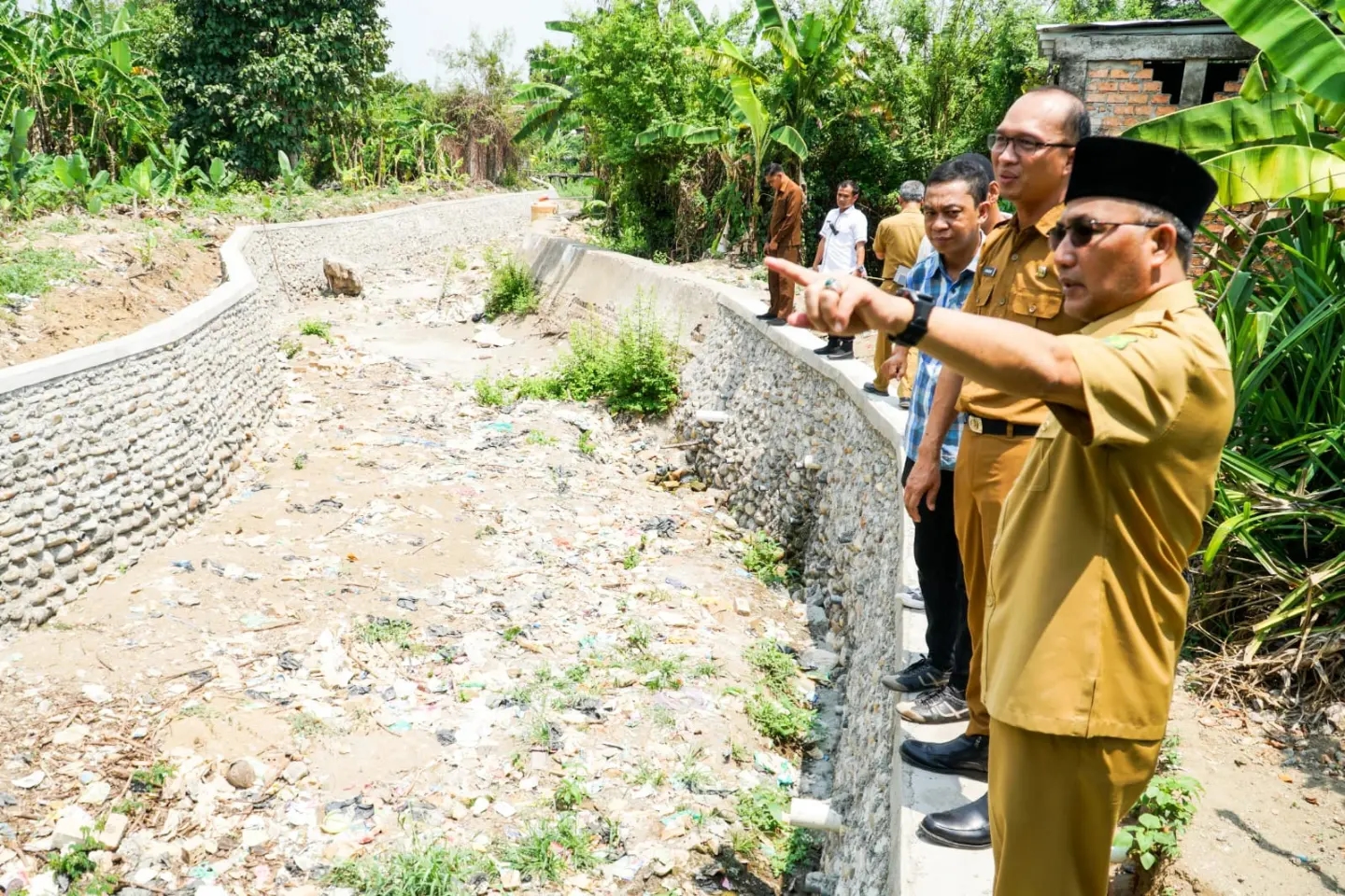 Cegah Banjir, Pemkab Muba Bangun Tembok Penahan Sungai Tusan Tuan