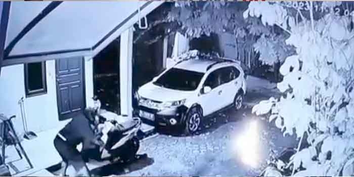 Aksi Cepat Pencuri Motor Terekam CCTV, Polisi Masih Buru Pelaku