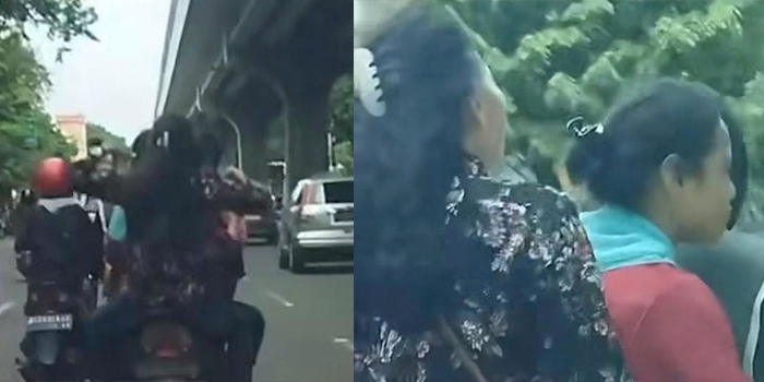 Viral Pengendara Motor Berboncengan Lima di Jalan Utama Palembang