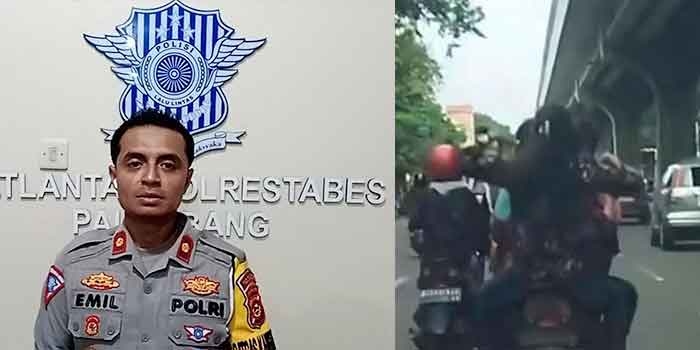 Polisi Sudah Identifikasi Pengemudi Motor Bonceng 5 yang Viral Berkendara di Jalan Utama Palembang