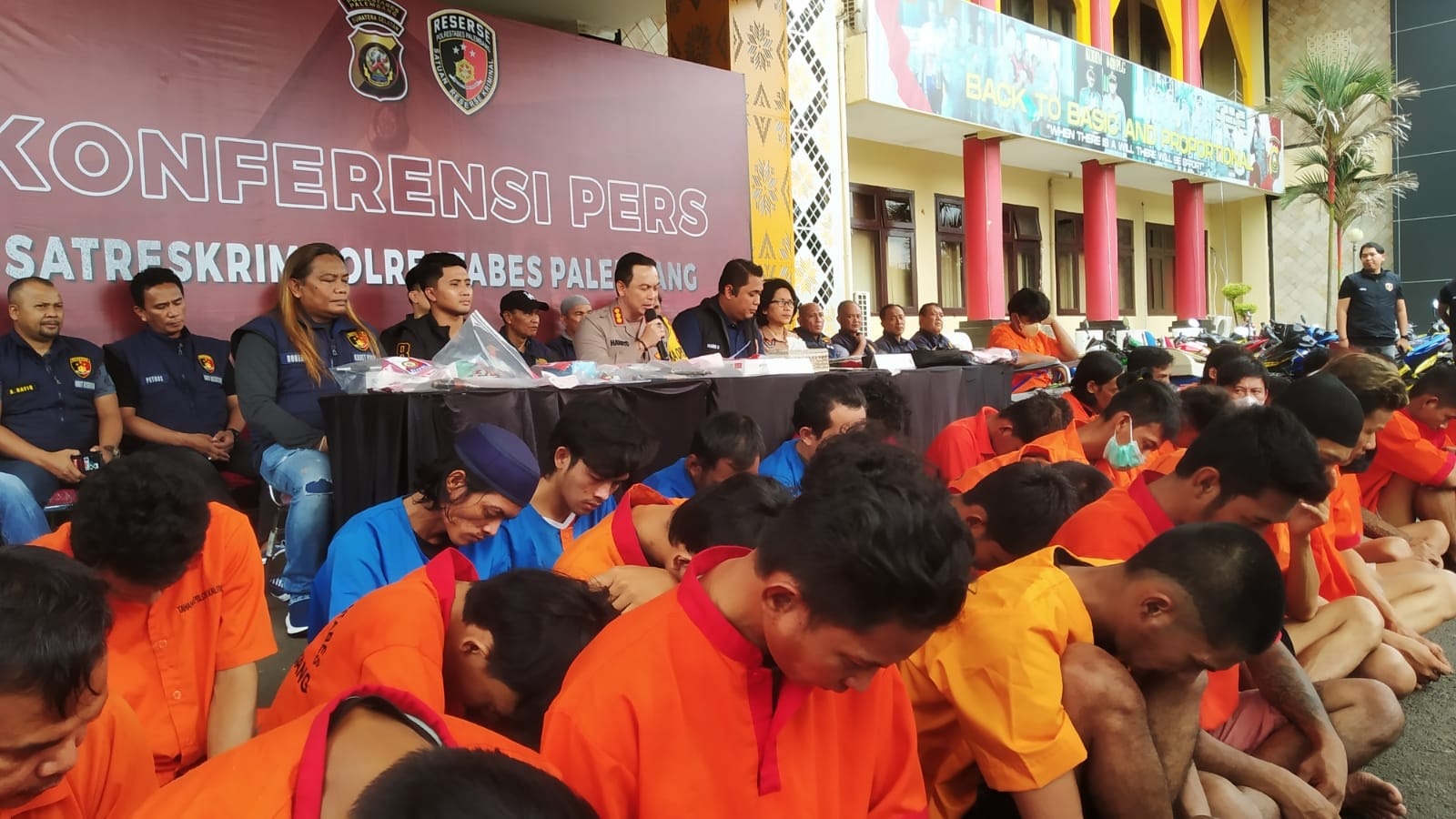 Selama 29 Hari, Polrestabes Palembang Tangkap 110 Pelaku Kejahatan
