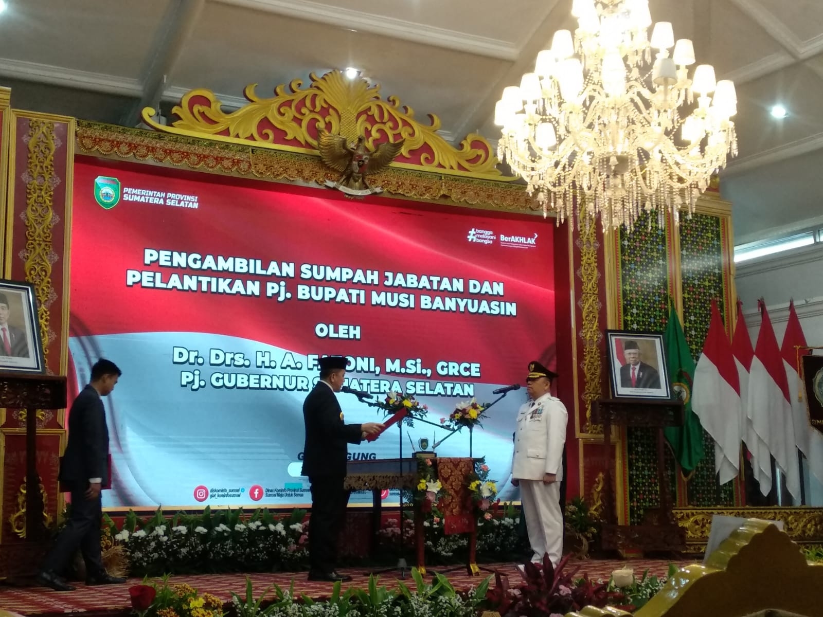 Lantik Sandi Fahlepi, Pj Gubernur Sumsel Agus Fatoni Minta Lanjutkan Capaian yang Sudah Ada
