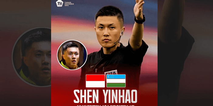 Akun Instagram Wasit Shen Yin Hao yang Memimpin Pertandingan Indonesia vs Uzbekistan: Batalkan Gol Ferarri dan Beri Kartu Merah Rizky Ridho