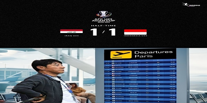 Hasil Bola Malam Ini: Jalan Pertandingan Babak Pertama Antara Indonesia vs Irak di Piala Asia AFC U23, Skor Imbang 1-1