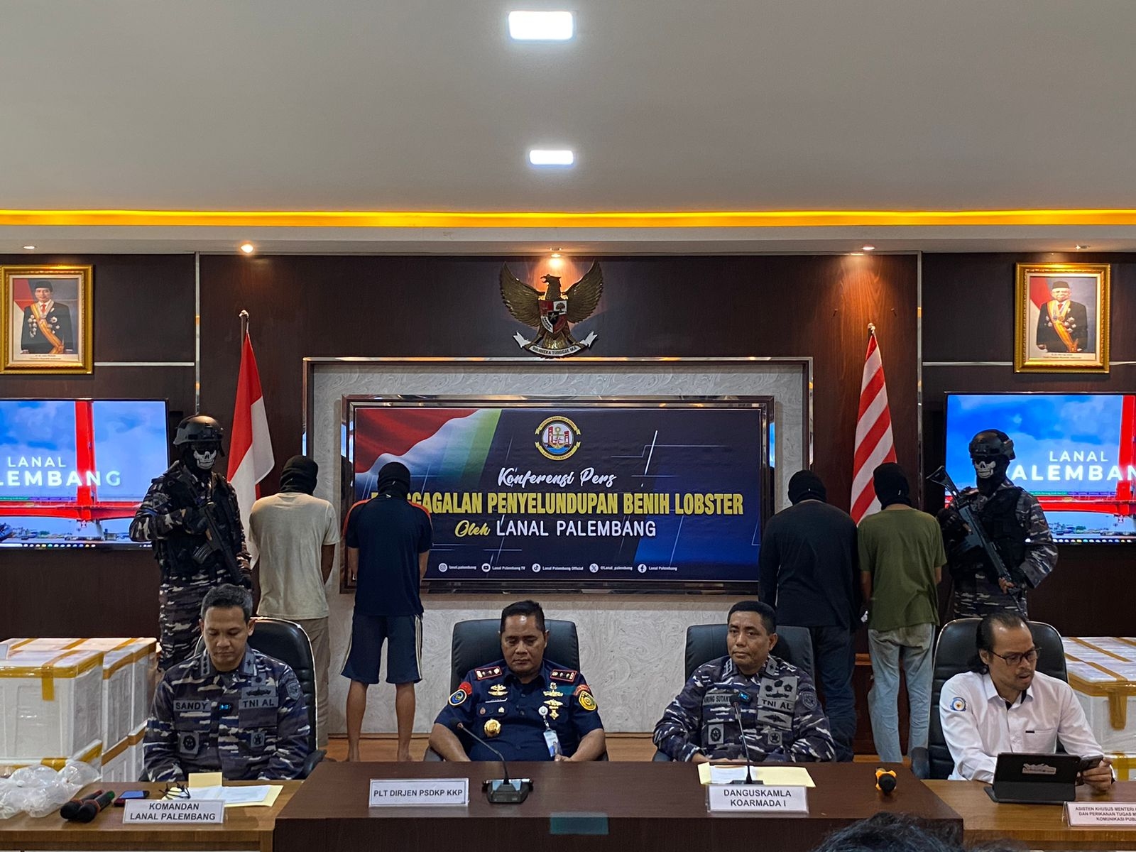 KKP dan TNI AL Gagalkan Penyelundupan Puluhan Ribu Ekor Benih Bening Lobster di Sumsel