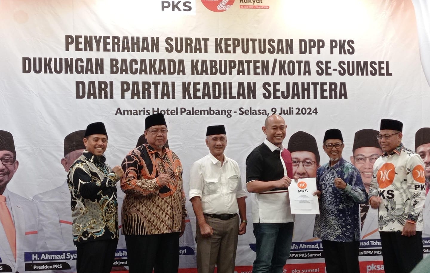 Partai Keadilan Sejahtera Umumkan Rekomendasi 12 Cakada untuk Pilkada Sumsel 2024