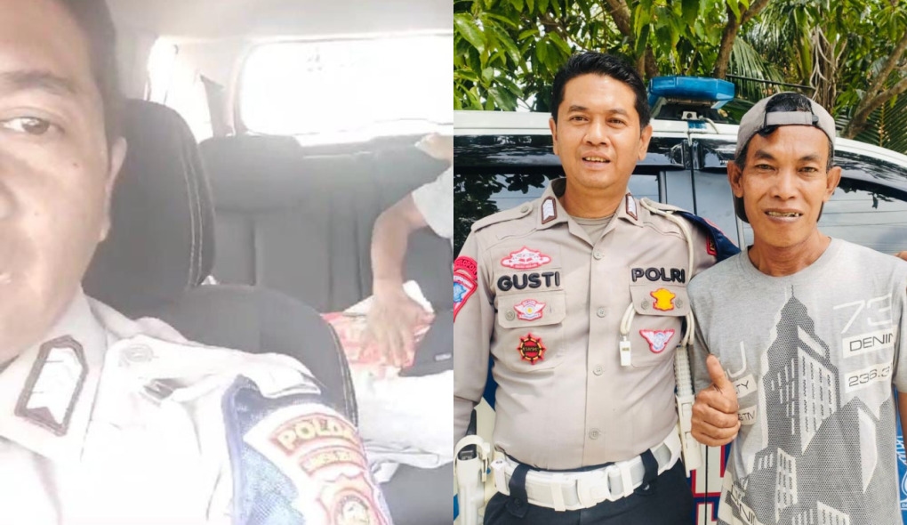 Aksi Heroik Bripka Gusti, Petugas PJS Polda Sumsel Selamatkan Ibu Hamil yang Hendak Melahirkan di Tengah Jalan