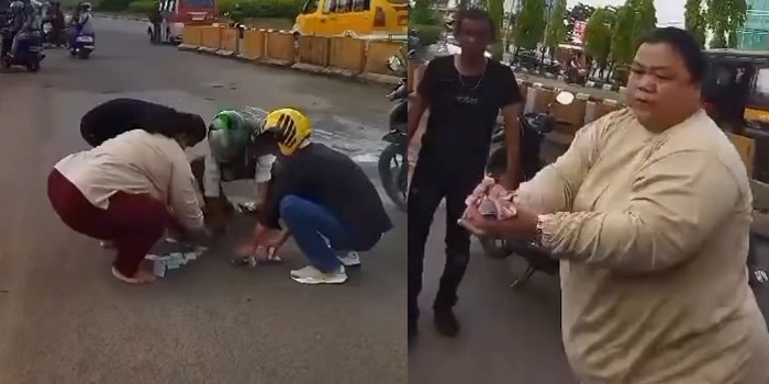 Viral! Uang Rp3,45 Juta Berceceran di Jalan, Suami Istri di Palembang ini Kembalikan ke Pemiliknya