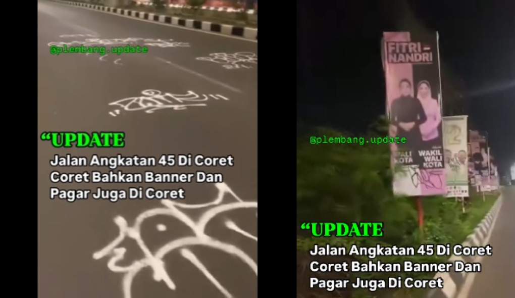 Vandalisme di Palembang, Sat Pol PP AKan Kejar Pelaku dan Cek CCTV
