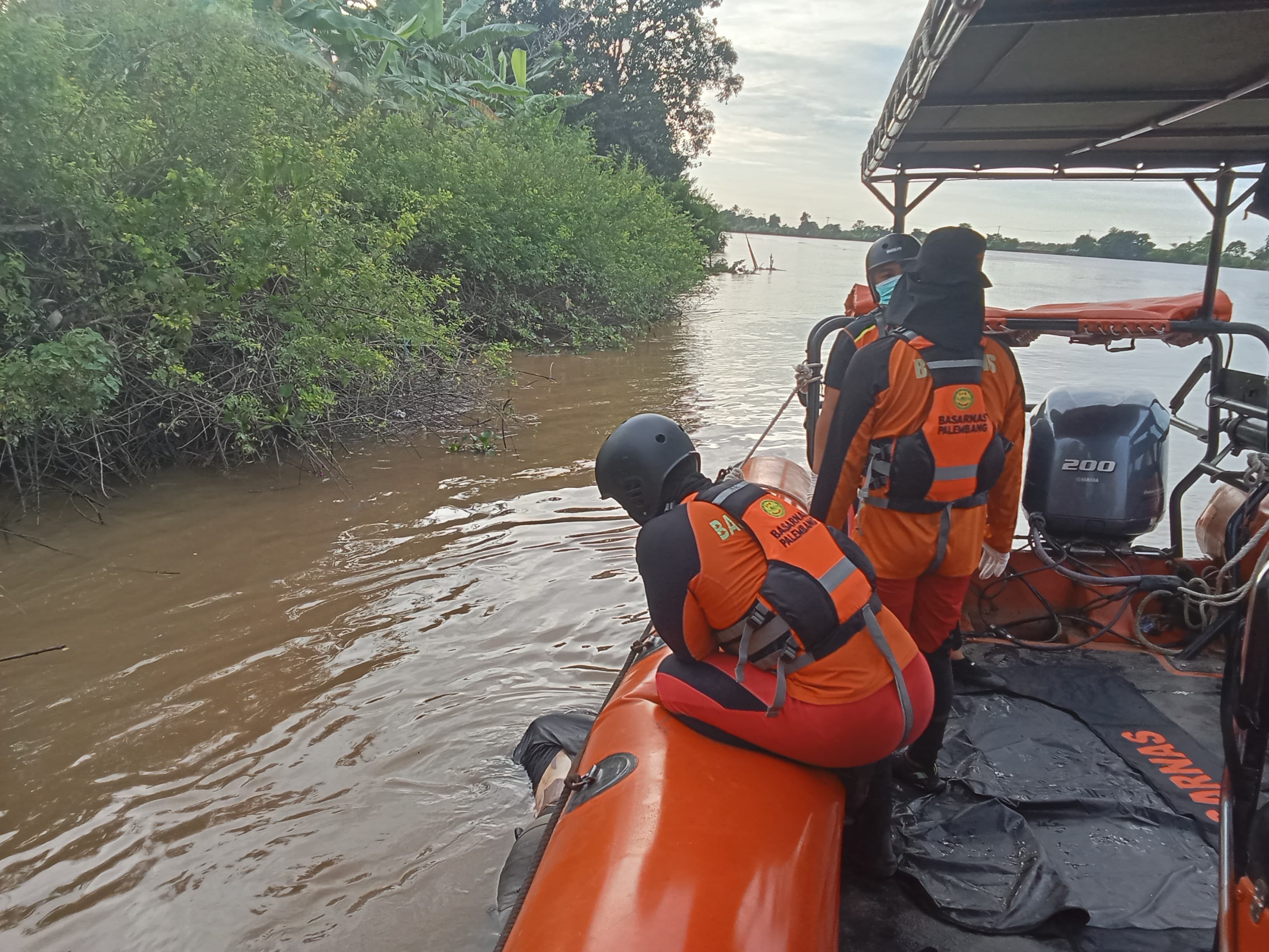 Tiga Hari Pencarian, Tim SAR Gabungan Temukan Seorang Karyawan Yang Tenggelam di Sungai Musi Muara Enim
