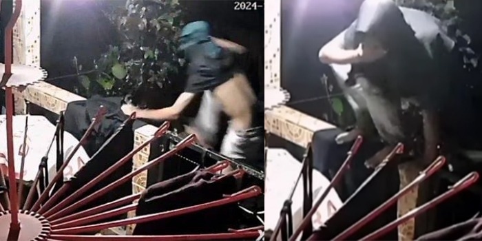 Terekam CCTV, Aksi Pencuri Gondol Jilbab dan Kelinci di Kawasan Kertapati Palembang