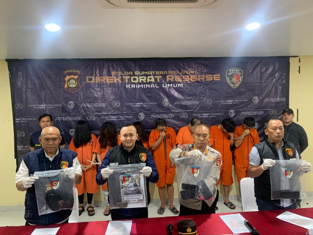 Polda Sumsel Tangkap Sindikat Pencuri Minimarket Lintas Provinsi