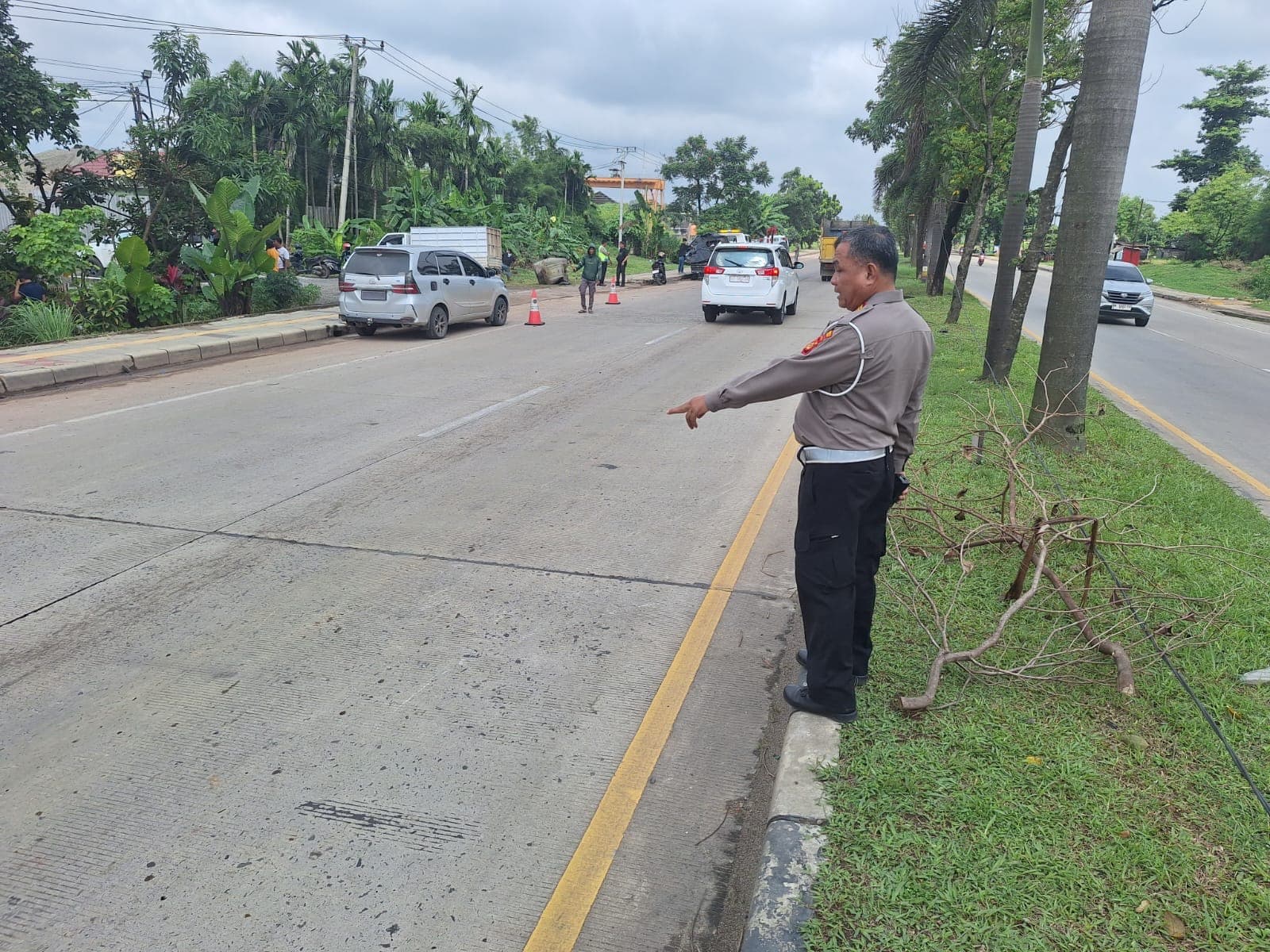Sopir Diduga Mengantuk, Mobil Pick-Up Tabrak Pohon, Satu Orang Tewas, Sopir Luka-Luka