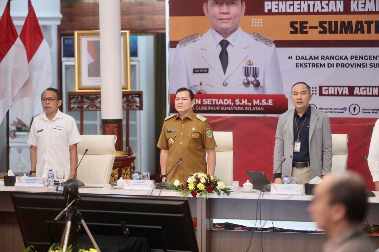 Pj Gubernur Sumsel Elen Setiadi Pimpin Rakor Strategi Pengentasan Kemiskinan