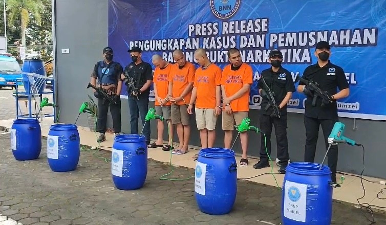 BNNP Sumsel Bongkar Jaringan Narkoba Internasional, 15 Kg Sabu dan Aset Miliaran Disita