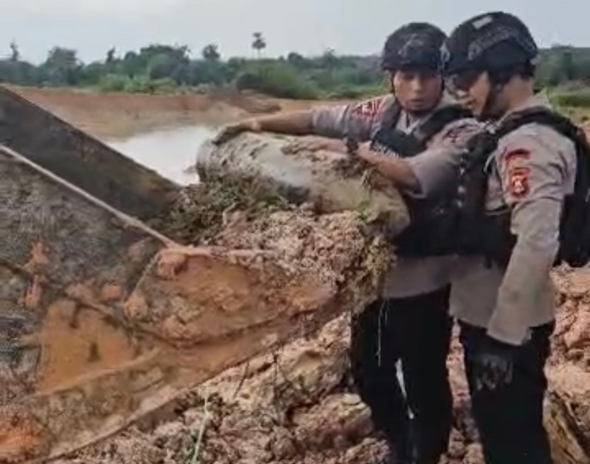 Dugaan Peninggalan Perang, Mortir Berusia Puluhan Tahun Ditemukan di Banyuasin