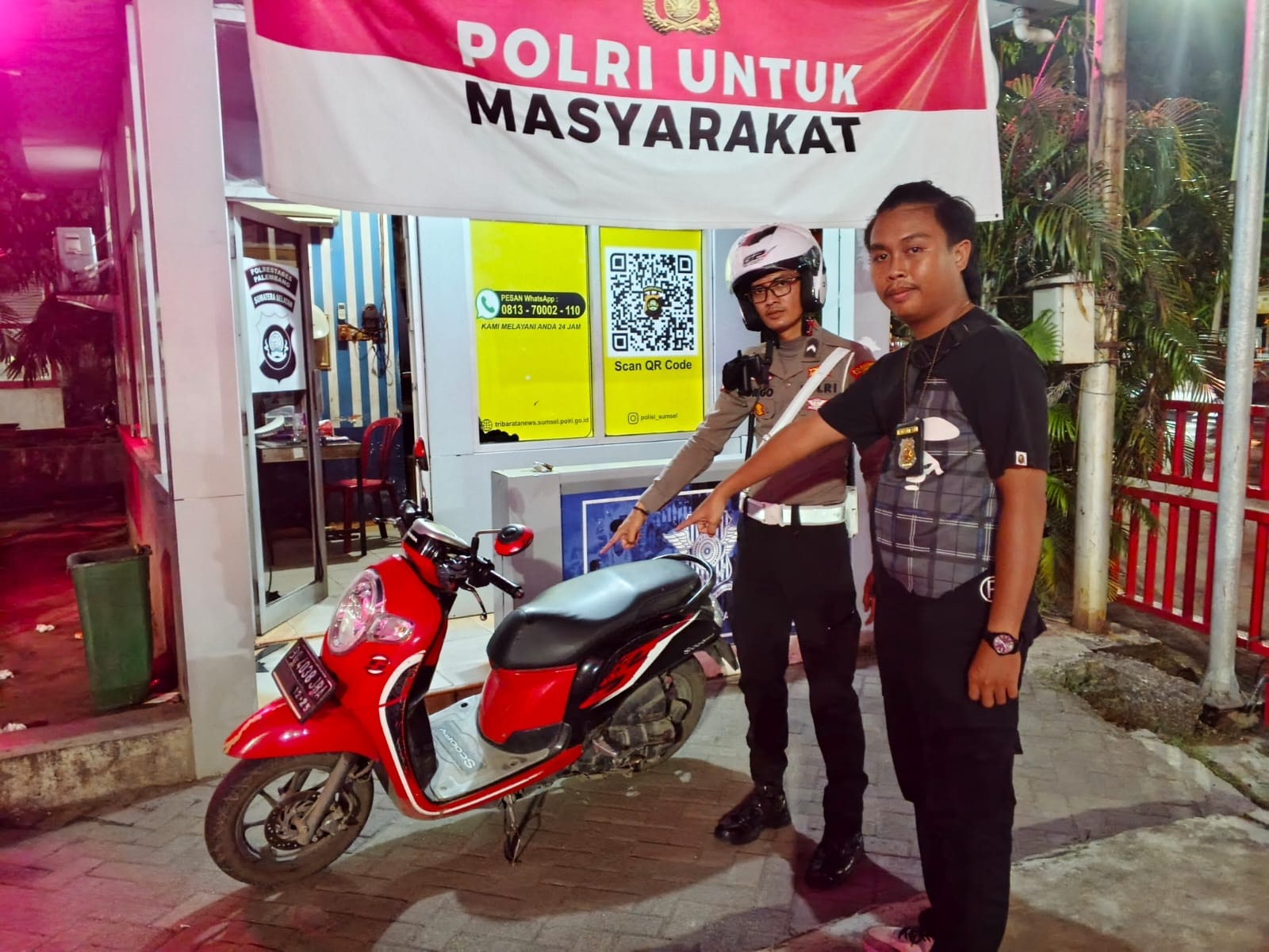 Tendang Kaca Pos Lantas Usai Ditilang, Pemuda di Palembang Ditangkap Polisi