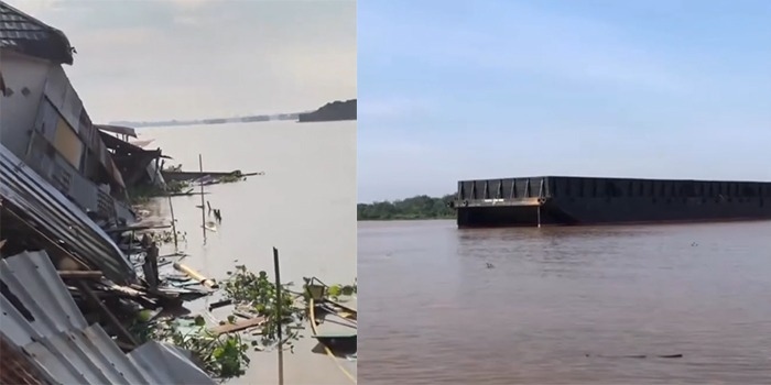 Kapal Tongkang Bermuatan Batu Bara Tabrak 7 Rumah Warga di Sungai Musi Gandus Palembang, Begini Kronologinya