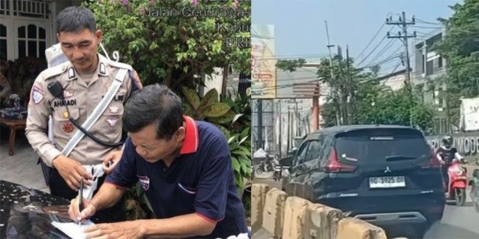 Polisi Datangi Rumah dan Tilang Pemilik Xpander Hitam yang Lawan Arah