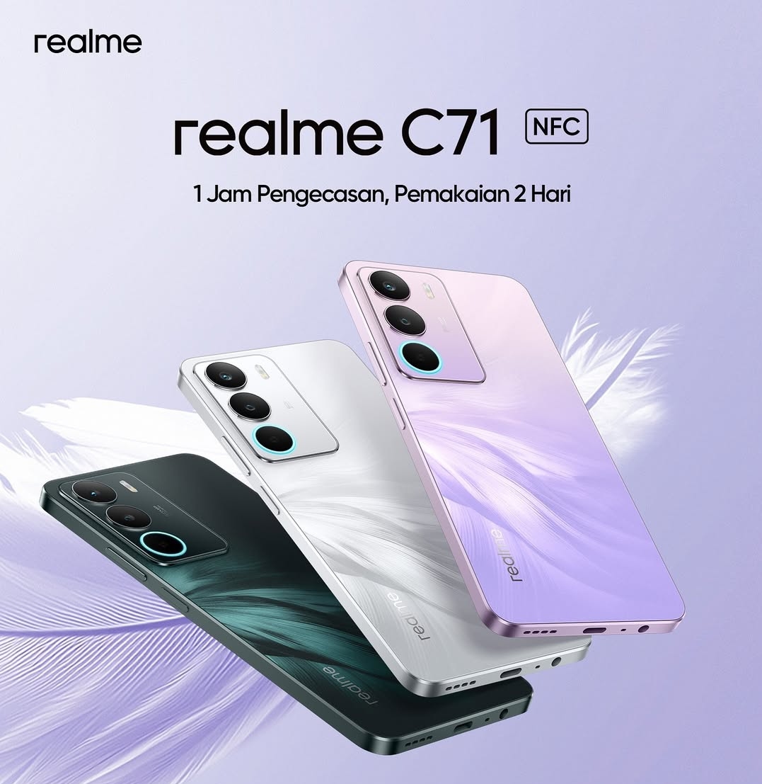 Spesifikasi Realme C71 yang Baru Rilis di Indonesia, HP Rp1 Jutaan dengan RAM Besar dan Baterai 6300 mAH
