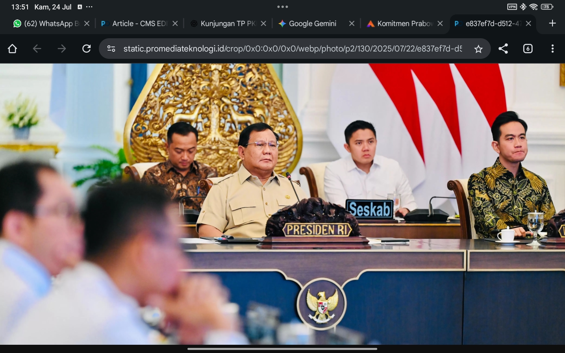 Asta Cita ke-7 Jadi Nyata, Pemerintahan Prabowo Total Perangi Korupsi dan Kolusi