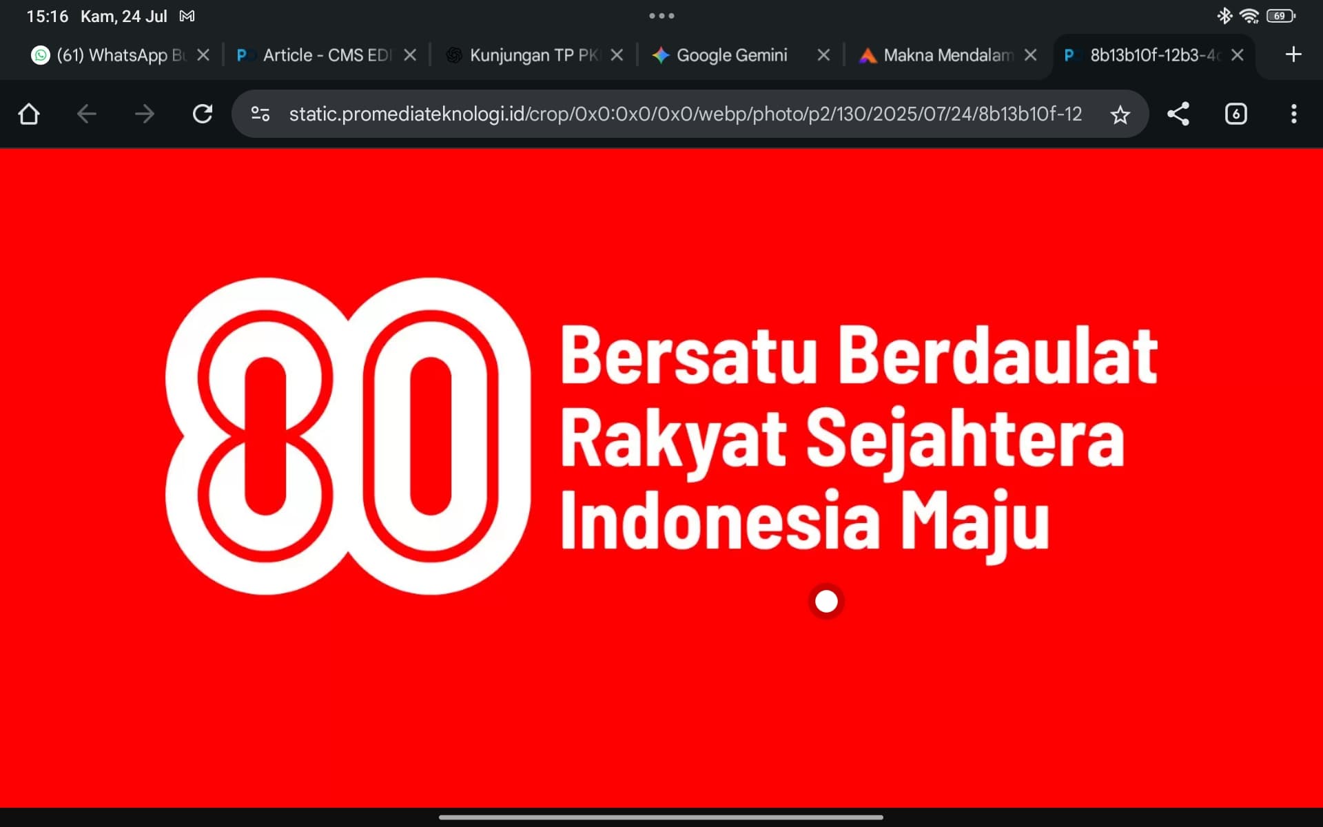 5 Ide Ucapan HUT RI ke-80, Penuh Makna dan Cocok untuk Dibagikan